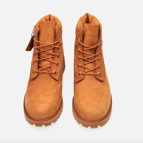 DTLR VILLA X Timberland 6″ Premium Orange Boots - Picture 5 of 11